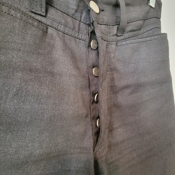 EXTE black jeans.  Size 33. They have a shine/sheen quality to them. - Picture 5 of 6